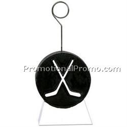 Hockey Puck w/ Sticks Photo/ Balloon Holder