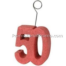 Red Glittered Number Photo/ Balloon Holder