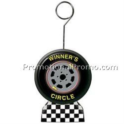 Checkered Flag/Racing Tire Photo/ Balloon Holder