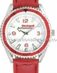 Pedre Liberty Watch with Red Matte Finish Crocodile Grain Strap