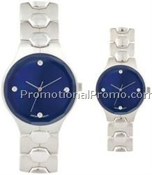 Pedre Women's Black Dial Diamond Metal Watch w/ Stainless Steel Bracelet