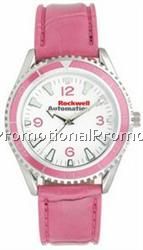 Pedre Liberty Watch with Pink Matte Finish Crocodile Grain Strap