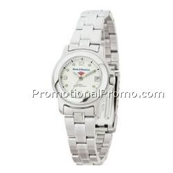 Watch Creations Ladies' Silver Folded Steel Bracelet Watch w/ Date Display