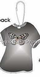 Black & White Butterfly T-Shirt Zipper Pull