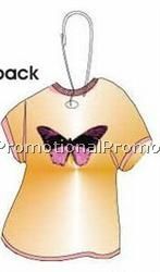 Black & Purple Butterfly T-Shirt Zipper Pull