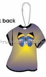 Black & Blue Butterfly T-Shirt Zipper Pull