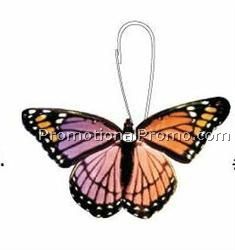 Purple & Pink Butterfly Zipper Pull W/ Metal Clip