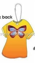 Blue & Brown Butterfly T-Shirt Zipper Pull