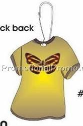 Brown & Yellow Butterfly T-Shirt Zipper Pull