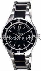 Pedre Men's Saratoga Watch w/ Stainless Steel Strap & Black Bezel