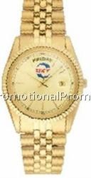 Pedre Men's 5th Avenue Gold Watch w/ Raised Stick Hour Marker