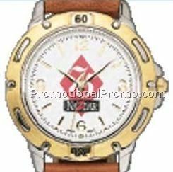 Pedre Men's Riviera Watch w/ Brown Double Bump Leather Strap