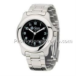 Watch Creations Men's Silver Folded Steel Bracelet Watch w/ Black Dial