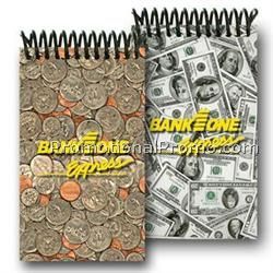 3D Lenticular Mini Notebook Stock/Dollars and Cents (Custom)