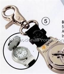 Airplane Key Fob Pocket Watch w/ Compass