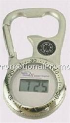 Digiclipz Carabiner Clip Bottle Opener w/ Digital Watch