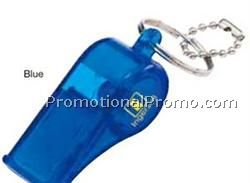 Translucent Whistle W/ Bead Key Chain (2-1/4