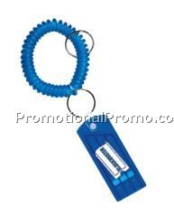 Wrist Coil Key Ring w/Whistle