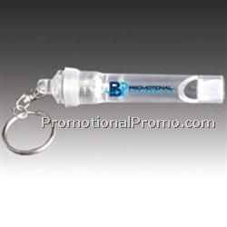 Clear Light Up Keychain Whistle