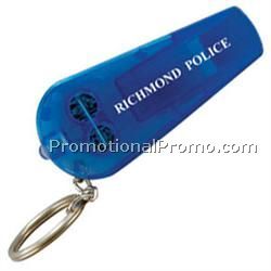 Blue Light Up Keychain Whistle