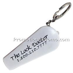White Light Up Keychain Whistle