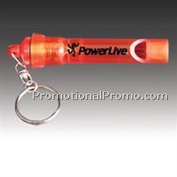Red Light Up Keychain Whistle