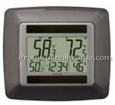 Solar Powered Wireless Weather Station w/ Solar Time & in/ out Temp