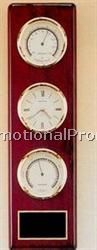 Rosewood Piano Finish Weather Station & Clock
