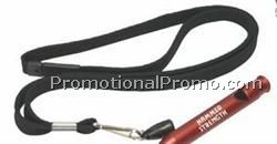 Mini Aluminum Whistle Pen with Breakaway Neck Cord