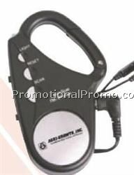 FM/ Weather Band Carabiner Scan Radio with Flashlight