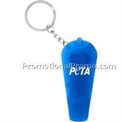 Blue Light Up Whistle Flashlight w/ Keychain