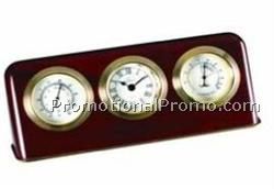 Wood Weather Station W/ Clock