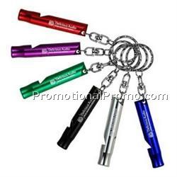 Assorted Colored Whistles with Key-Ring