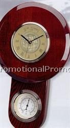 Prestige Wall Clock/ Weather Station - Gold Medallion