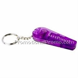 LED Whistle Keychain w/Flashlight
