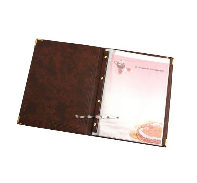 Top grade leather Reinforced Menu Cover, leather menu book, Restaurant Menu Photo 2
