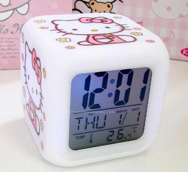 Stocked changing color LED alarm clock Photo 2