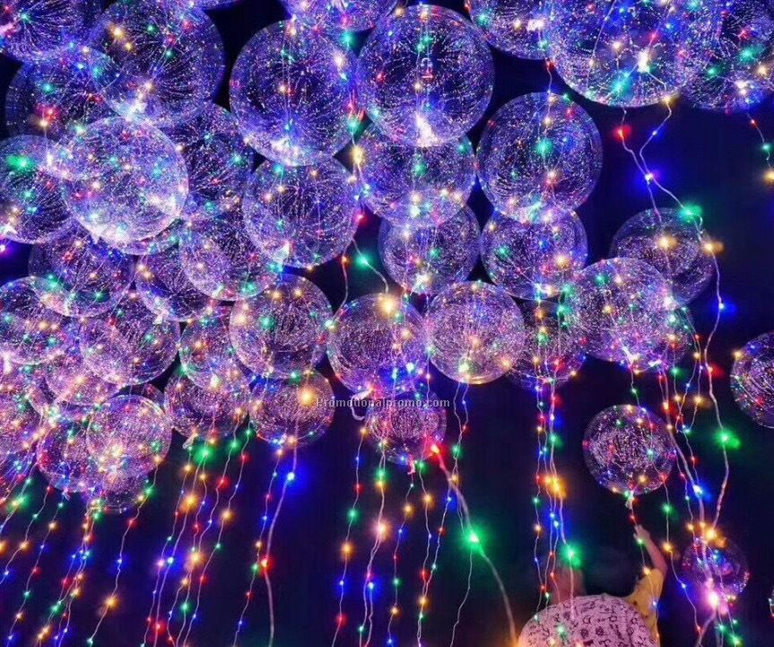 Promo atmosphere wedding room decorated with LED luminous bobo ball bright colored ball with lamp gas LED lights balloon Photo 2