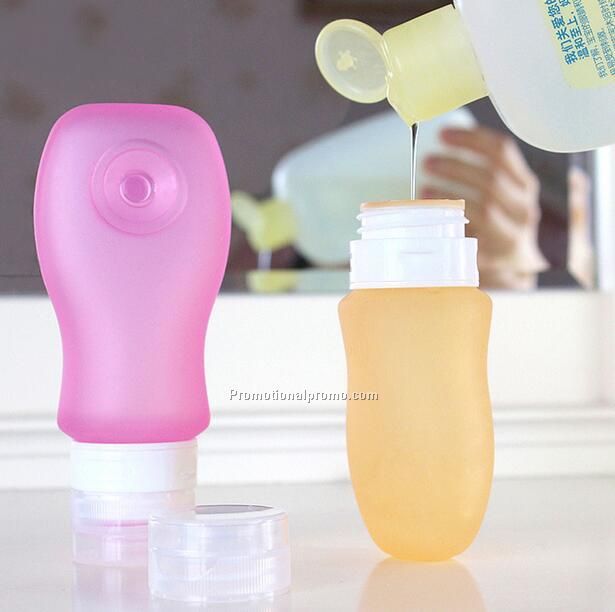Travel silicone bottle with back suction cup Photo 2