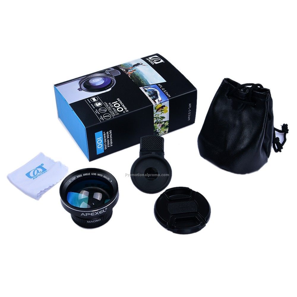 Professional HD Camera Lens Kit 0.63X Super Wide Angle and 12.5X Macro Lens Clip Cell Phone Lens Kit Photo 2