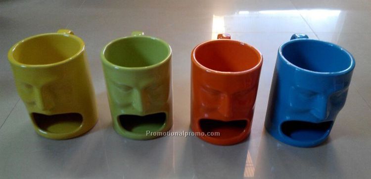 Personalized Coffee Mug, Customized Face Biscuit Mug with Customized logo Photo 2