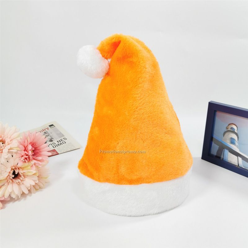 7 Colors Adult short plush santa hat Christmas hat Photo 2