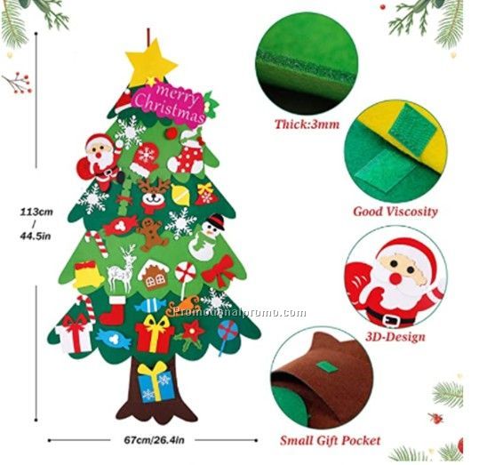 Felt Christmas Tree DIY Felt Christmas Decoration Can Be Customized Christmas Gifts To Increase Children's Logical Judgment Photo 2