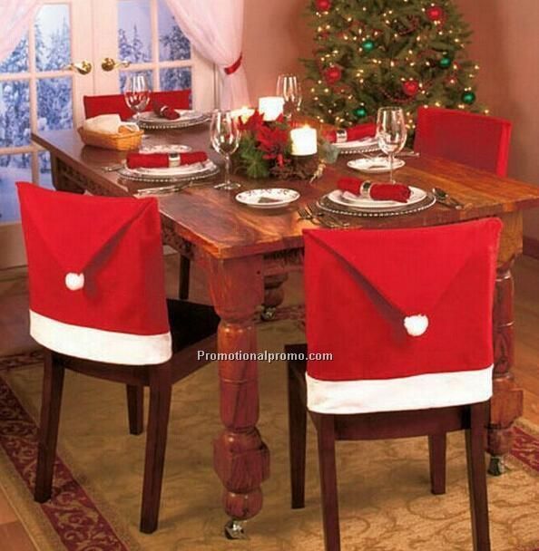 Customized Christmas Hat Chair Cover Photo 3