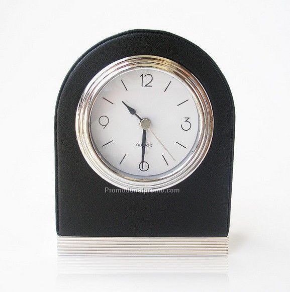 Portable PU leather hotel alarm clock Photo 2