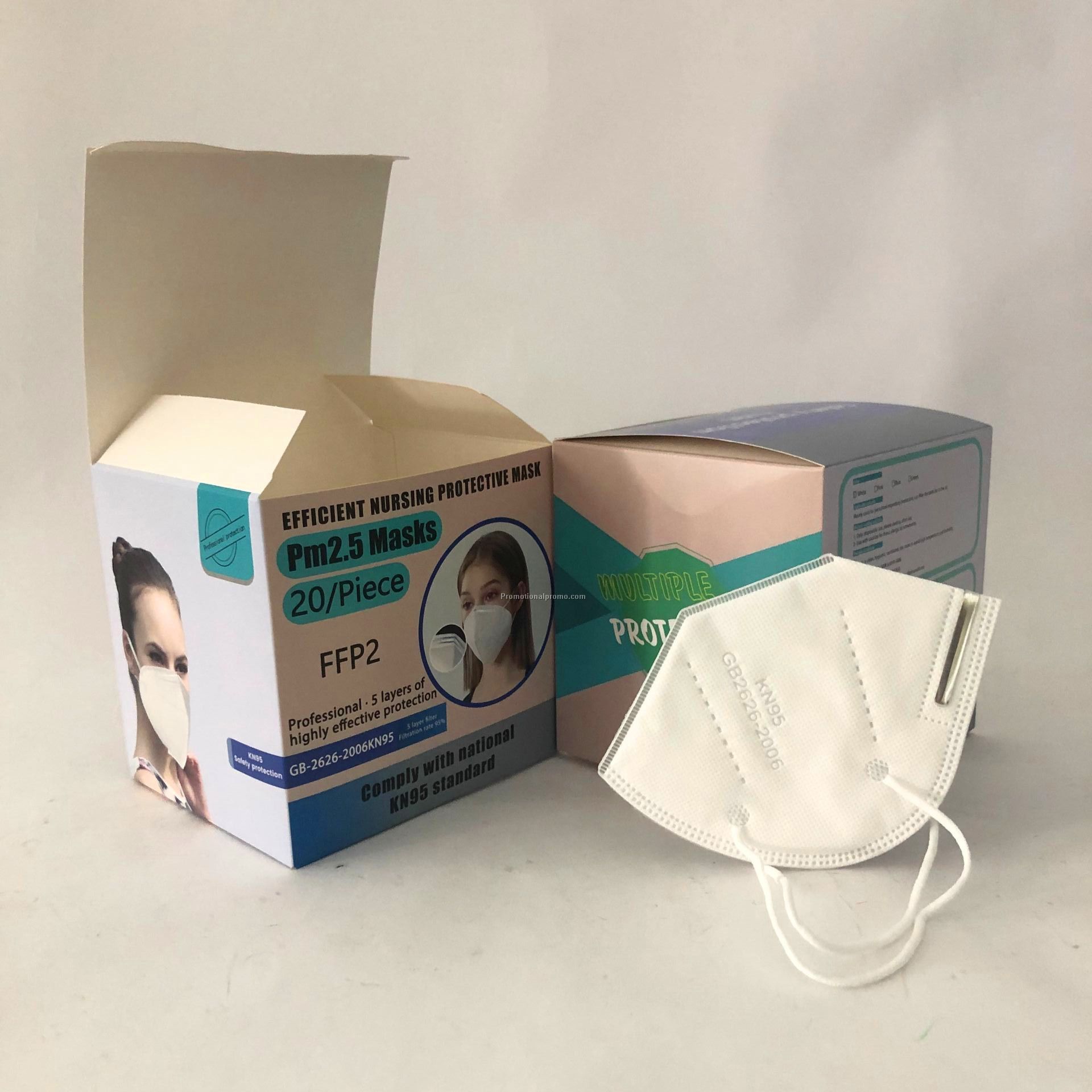 CE FDA certified KN95 FFP2 5ply breathing face mask for virus protection Photo 2