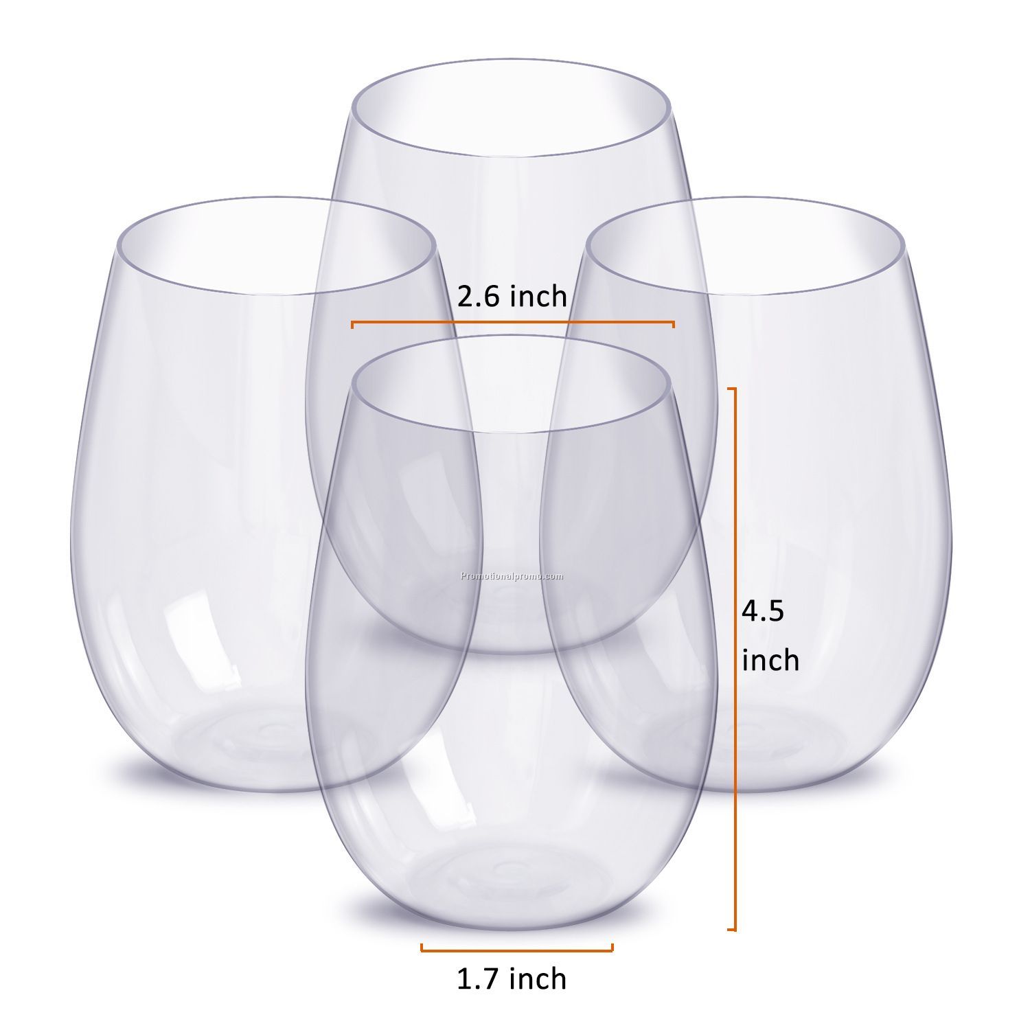 100% Tritan Stemless Plastic Wine Glasses Photo 2