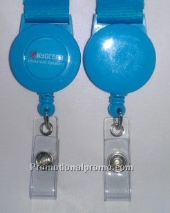 ID card holder lanyard with reel badge and phone holder Photo 2