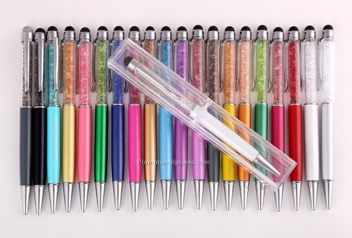 Colorful capacitance crystal ballpoint pen Photo 2
