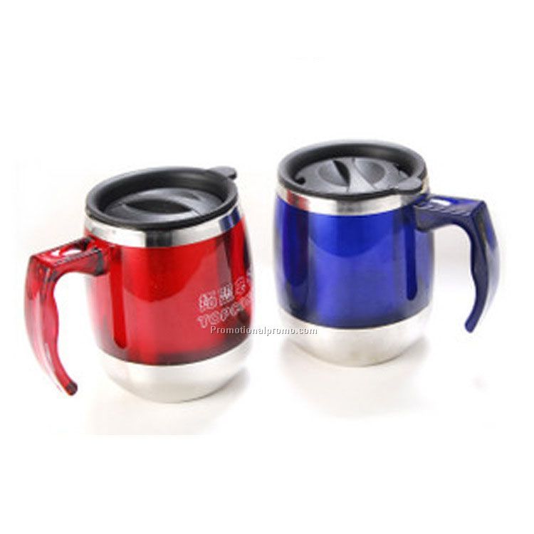 Stainless steel coffee mug with lid Photo 2